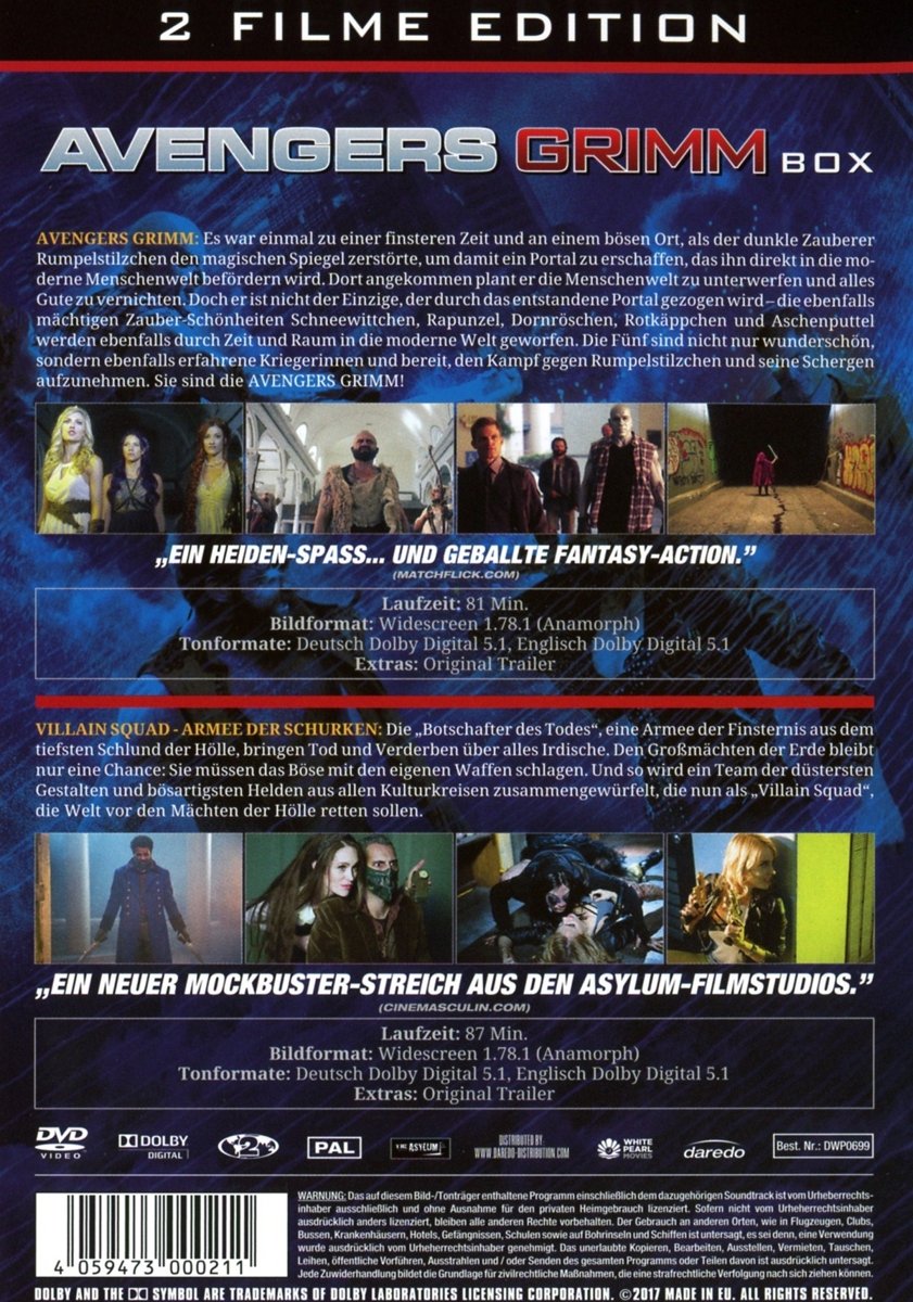 Avengers Grimm Box-Edition 2-Filme UNCUT (DVD)