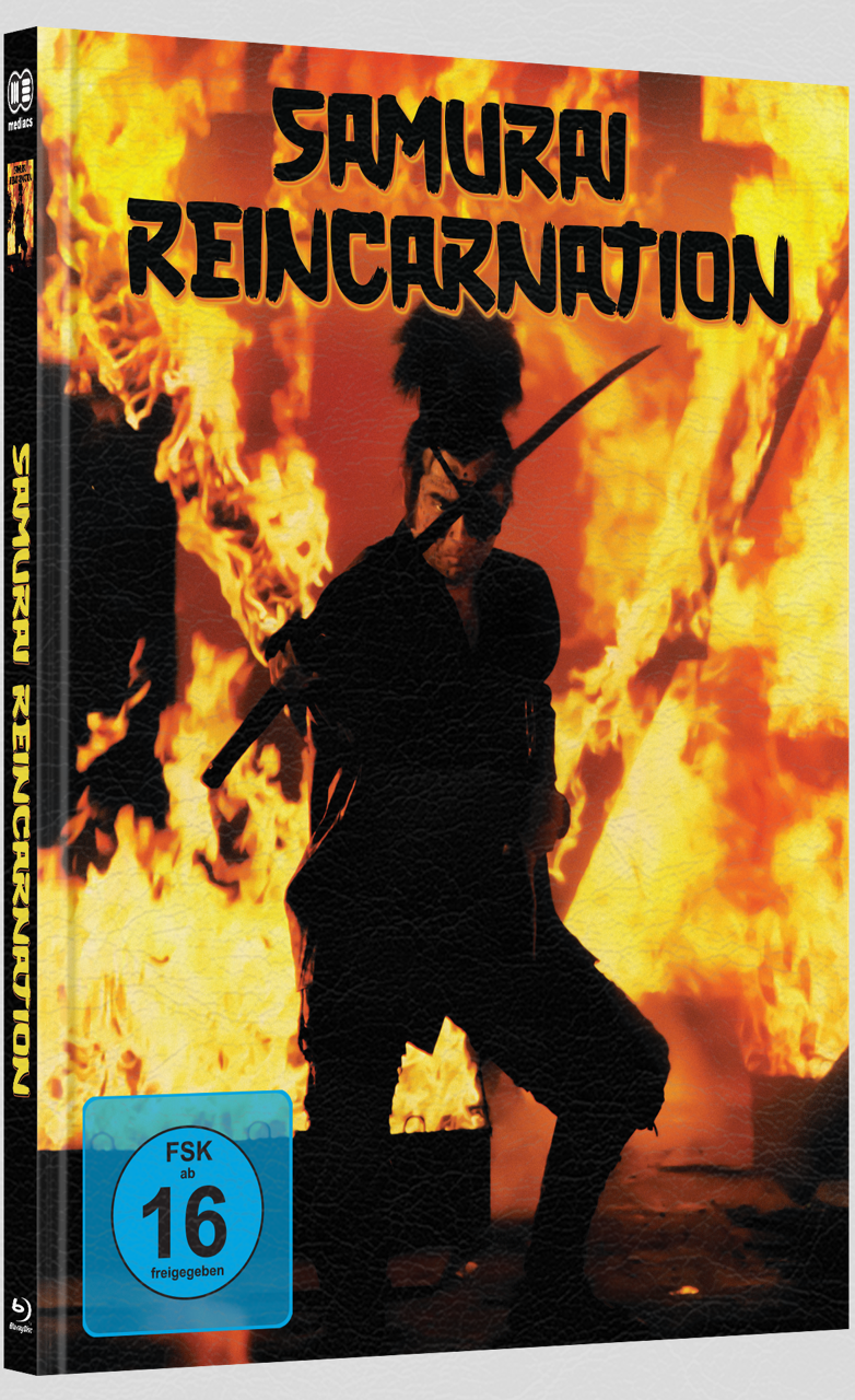 Samurai Reincarnation wattiertes Mediabook Cover A limited 222 UNCUT (Blu-ray + DVD)