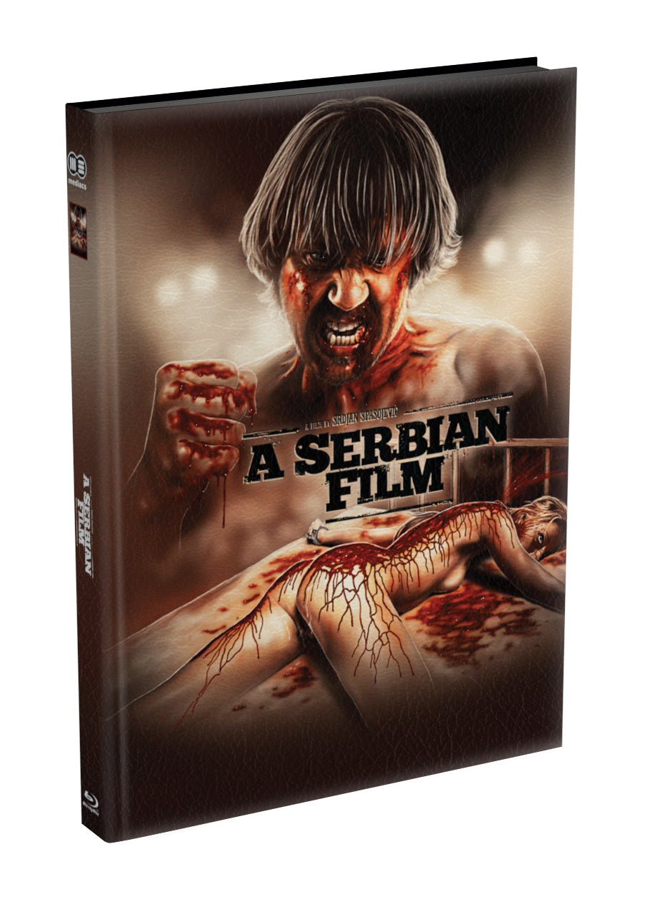 A Serbian Film wattiertes Mediabook Cover B limited 500 UNCUT (Blu-ray + DVD + Soundtrack CD)