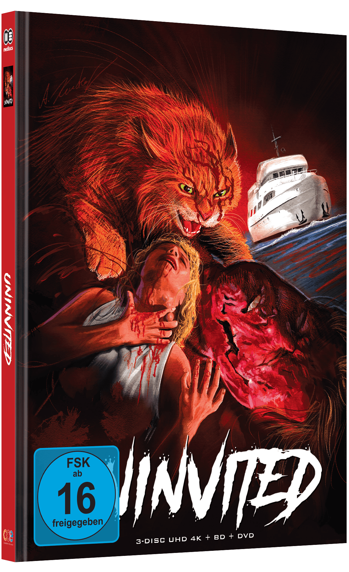 UNINVITED  Mediabook Cover A limited 333 UNCUT (4K Ultra HD + Blu-ray + DVD)