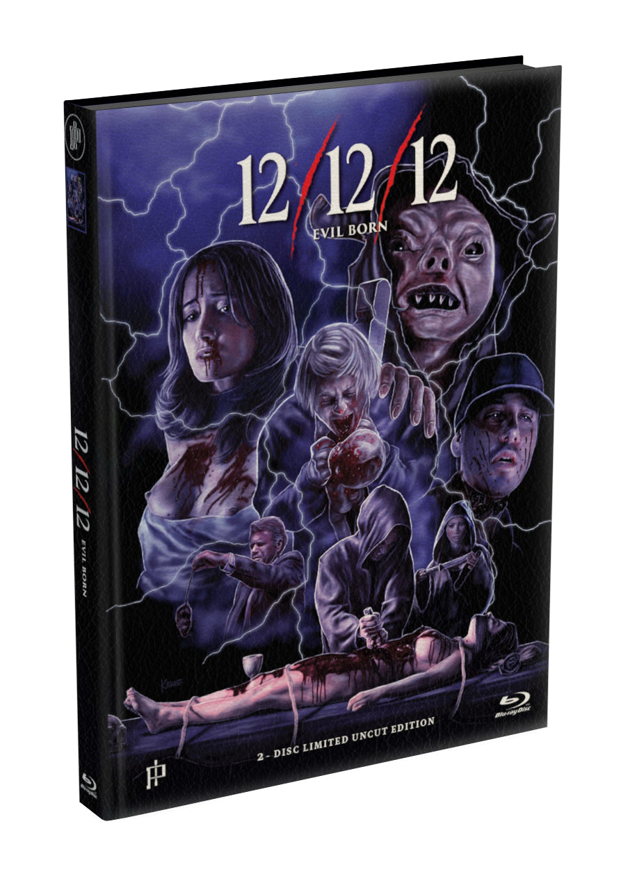 12/12/12-Evil Born wattiertes Mediabook Cover A limited 99 UNCUT (Blu-ray + DVD)